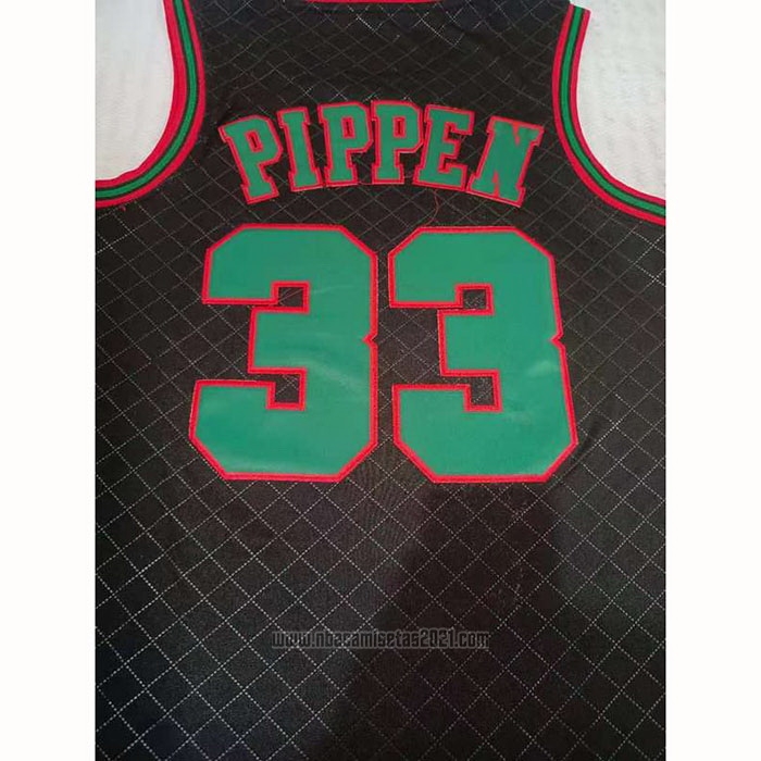 Camiseta Chicago Bulls Scottie Pippen #33 Mitchell & Ness 1997-98 Negro